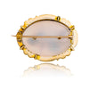 14K Yellow Gold Chalcedony Brooch White Flow Default Title