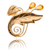 18K Yellow Gold Leaf Brooch Default Title