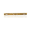 14K Yellow and White Gold Stunning Elongated Vintage Bar Pin with Edwardian Cut Diamonds Default Title