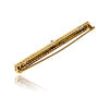 14K Yellow and White Gold Stunning Elongated Vintage Bar Pin with Edwardian Cut Diamonds Default Title