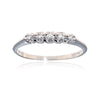 Lady's Platinum .10 Carat 5-Across Diamond Band Style Ring Default Title