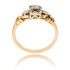 14-18KT Yellow and White Gold .07 Carat Solitaire Engagement/Promise Ring with Flower Detailing Default Title