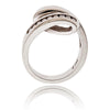 Custom Made 14KT White Gold Channel-Set Diamond Bypass Ring Default Title