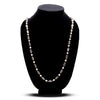 18KT White Gold Fancy Alternating Link Necklace with Pearls Default Title