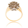 14KT Yellow and White Gold .75 Carat Diamond Cluster Ring Default Title