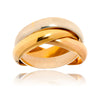 Designer Inspired Tri-Tone Gold Rolling Ring Default Title