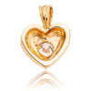 10K Yellow Gold Heart Shaped Pendant With A .34 Carat Diamond Default Title