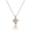 18K White Gold 1.40 Carat Pave Set Diamond Cross Pendant Default Title