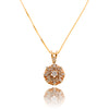 14K Diamond Cluster Pendant with Chain Default Title