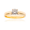 14K Yellow & White Gold 4-Prong .54 Carat Solitaire Diamond Engagement Ring Default Title