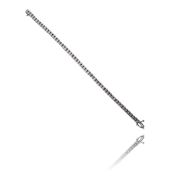 14KT White Gold 2.12 Carat Total Weight Diamond Tennis Bracelet Default Title