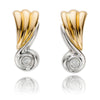 14kt Yellow and White Gold .16ctw Diamond Drop Earrings Default Title