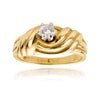 14KT Yellow and White Gold .19 Carat Diamond Ring with a Twisted Band Default Title