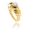 14KT Yellow and White Gold .19 Carat Diamond Ring with a Twisted Band Default Title