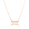 14K Rose Gold 3 Baguette Des Pendant On Rose Gold Chain Default Title