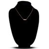 14K Rose Gold 3 Baguette Des Pendant On Rose Gold Chain Default Title