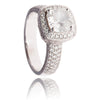 14K White Gold 4 PRose Gold & Bead Set Princ Diamond Engraved Ring 2.76Ct Default Title