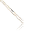 10k pearl necklace with w/g marquise shaped clasp Default Title