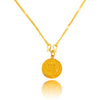 22K Yellow Gold 17" Chain & Charm Pendant Default Title