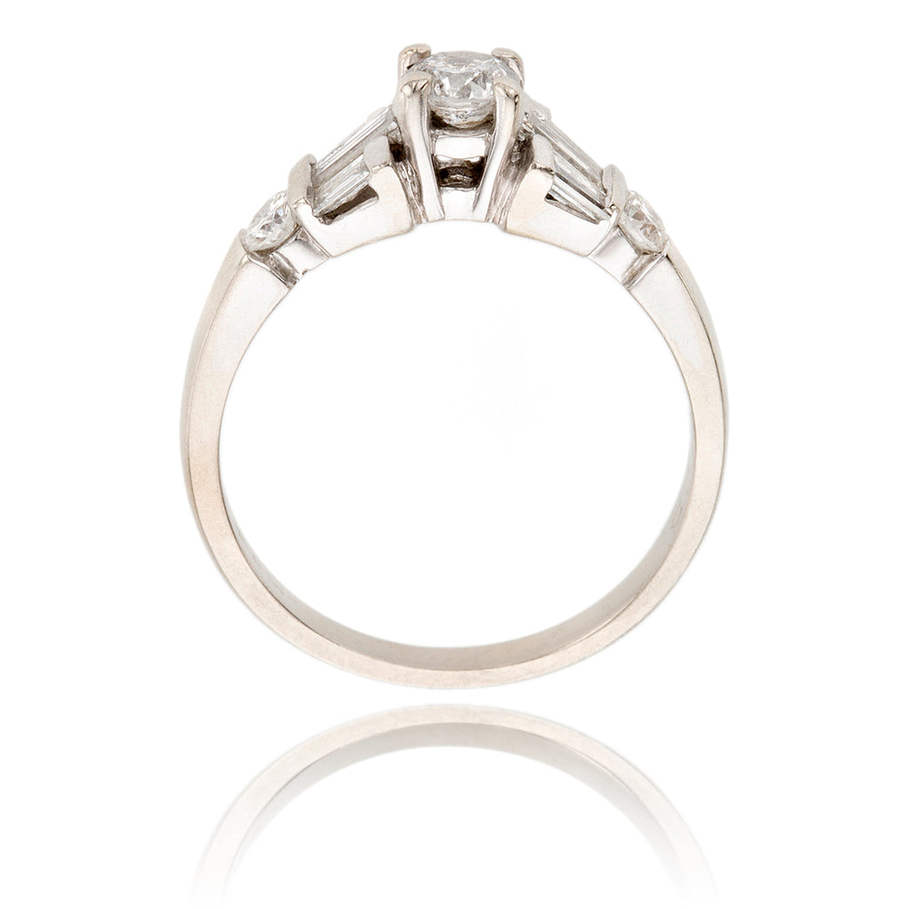 Stunning 14kt White Gold Diamond Engagement Ring Default Title