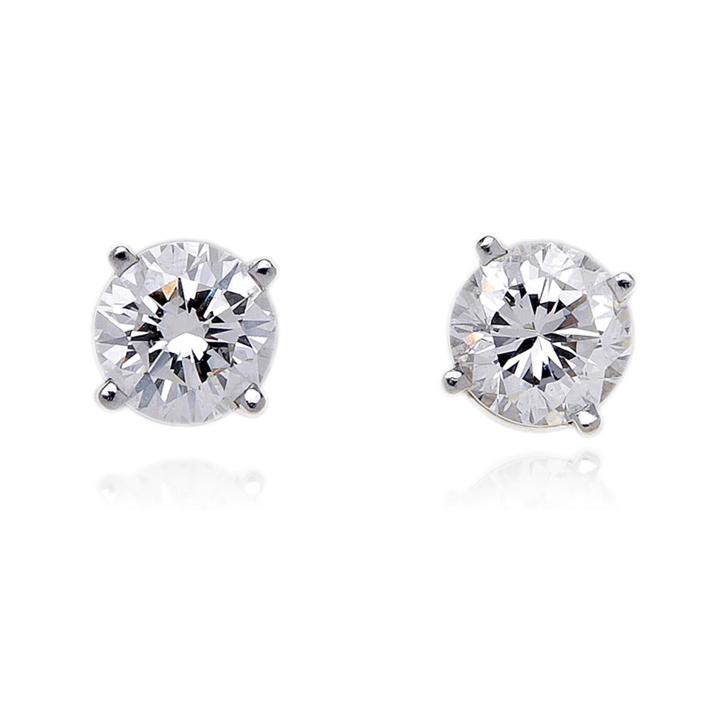 Classic 14K White Gold 1.02 Ct Diamond Earrings Default Title