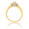 14KT Yellow and White Gold 3-Stone 0.33ctw Engagement Ring Default Title