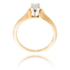 18KT Yellow Gold and Platinum .40 Carat Princess Cut Diamond Solitaire Ring Default Title