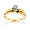 14KT Yellow and White Gold 4-Prong .30 Carat Diamond Solitaire Ring Default Title