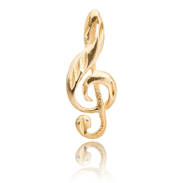 9K Yellow Gold Treble Clef Charm Default Title