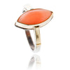 .925 & 9K Yellow Gold Marquise Coral Ring Default Title