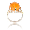 .925 & 9K Yellow Gold Oval Amber Ring Default Title