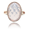 .925 & 19K Yellow Gold Checkerboard R. Quartz Ring Default Title