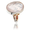 .925 & 19K Yellow Gold Checkerboard R. Quartz Ring Default Title