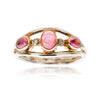 .925 & 9K Yellow Gold Cab P. Sapphire Ring Default Title