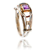 .925 & 9K Yellow Gold Square Amethyst Ring Default Title