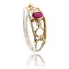 .925 & 9K Yellow Gold Oval Ruby Ring Default Title