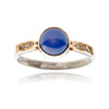 .925 & 9K Yellow Gold Rnd Cab Star Sapphire Ring Default Title