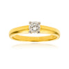 18KT Yellow and White Gold 4-Prong .37ct Diamond Solitaire Ring Default Title