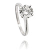 18K White Gold 2.16 Carat Diamond Solitaire Ring Default Title