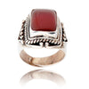 .925 Rectangular Carnelian Rin Default Title