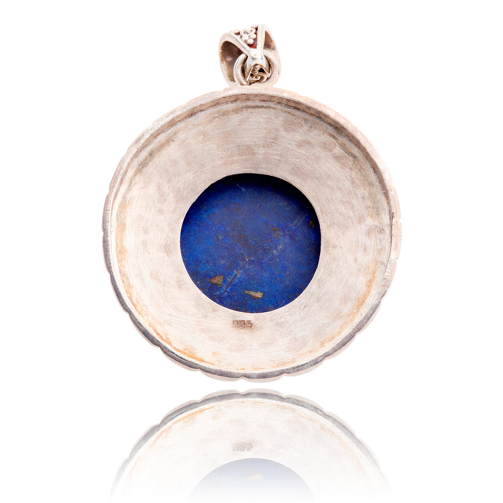 .925 Round Lapis Pendant Default Title