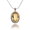 .925 Oval Lemon Topaz Pendant Default Title