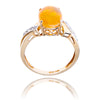 10K 3Ct Oval Cab Fire Opal Rin Default Title