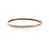 14KT Yellow Gold Bezel-Set Diamond Bangle Bracelet Default Title