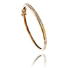 14KT Yellow Gold Bezel-Set Diamond Bangle Bracelet Default Title