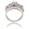 14K White Gold Marquise & Round Band Style Ring Default Title