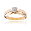 14K Yellow & White Diamond Solitaire Ring Default Title