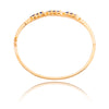 14K  Yellow Gold Marquise Sapphire & Diamond Bangle Bracelet Default Title