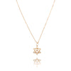 14K Yellow Gold Star Gold Of David Pendant with Diamonds Default Title