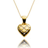 18K Diamond Heart Pendant with 14K Yellow Gold Chain Default Title